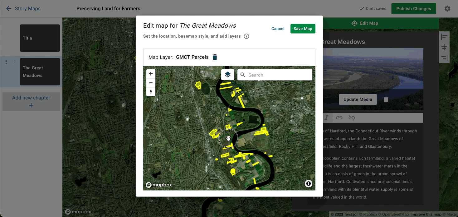 A demo of the "area of interest" feature, which ensures an area of focus is always in frame.