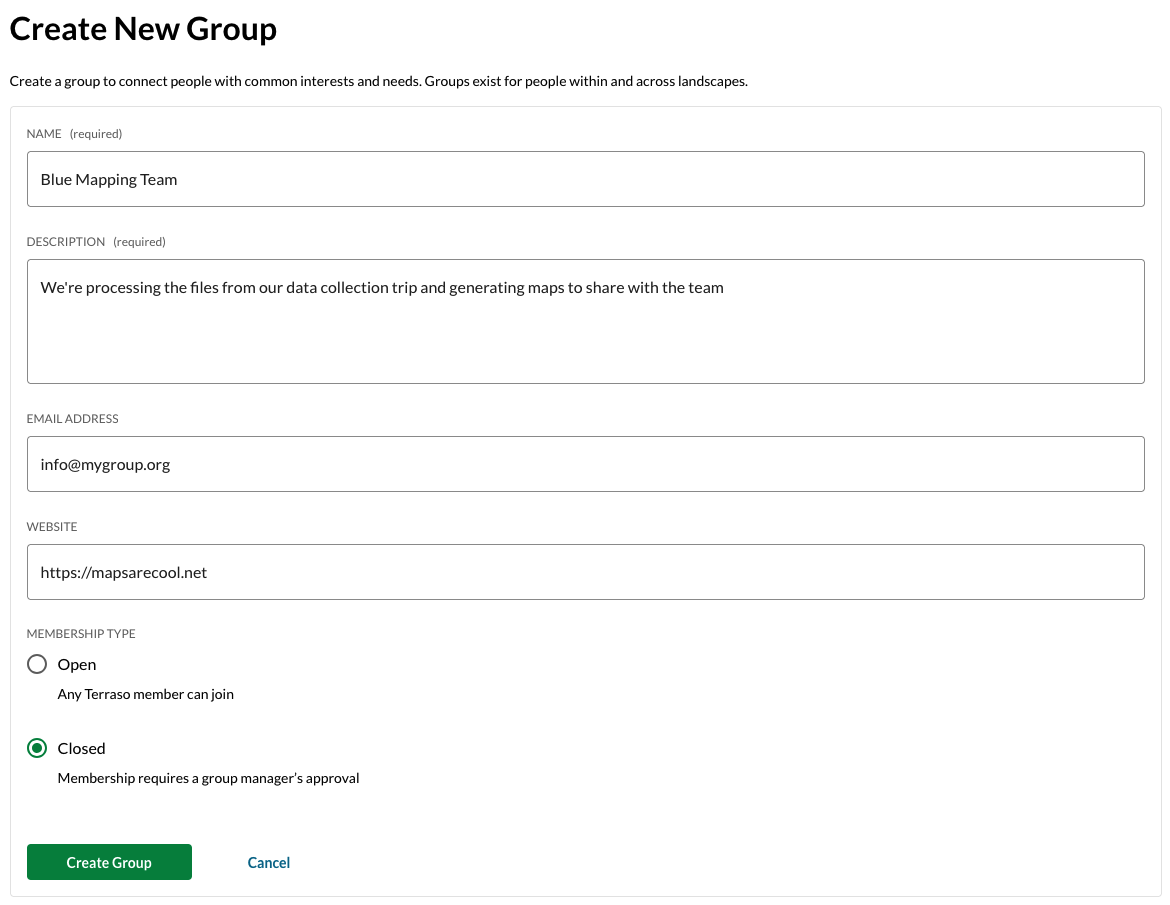 a filled out form