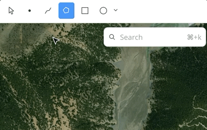 drawing a polygon using a mapping tool